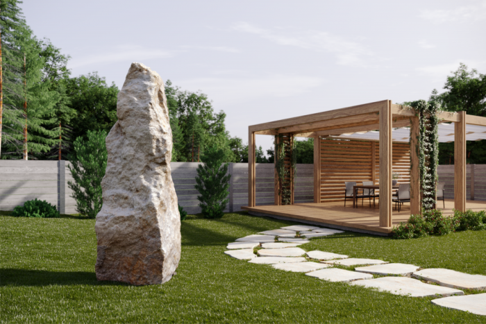 Zahradní menhir - Dekorační kameny-solitéry